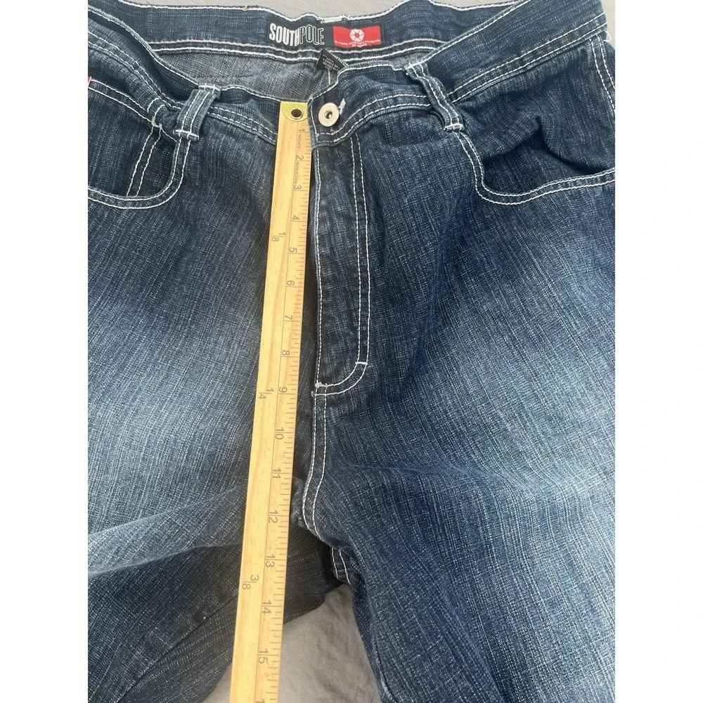 Southpole Jeans Mens 36x30 Black Dark Wash Baggy RN82628 Y2K Vintage